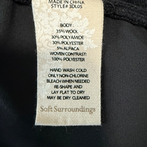 Soft Surroundings Petite Sirena Wool Blend Black Sweater Size PXS - Picture 10 of 10